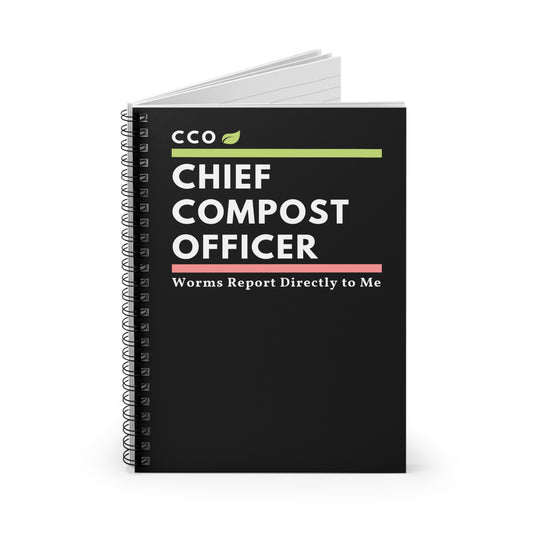 CCO Chief Compost Officer - Spiral Notebook [ORGANIZE YOUR COMPOSTING EMPIRE]