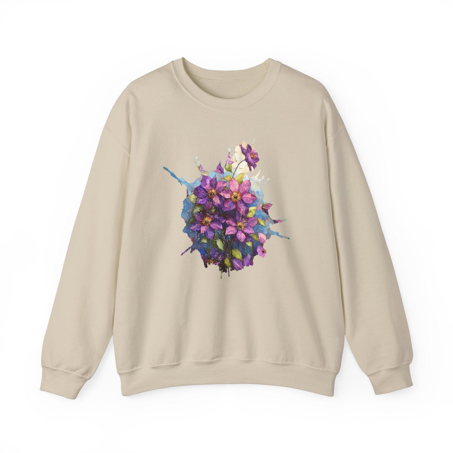 Enchanted Vines Clematis - Sweatshirt [NATURE MEETS ART]