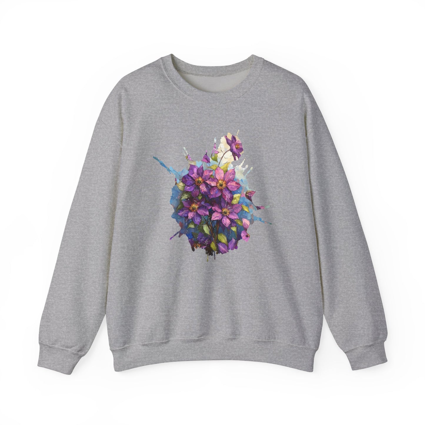 Enchanted Vines Clematis - Sweatshirt [NATURE MEETS ART]
