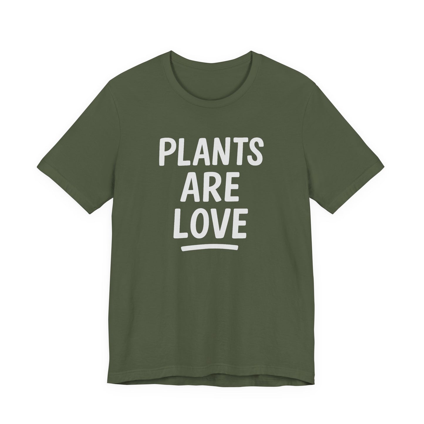 Plants Are Love – Unisex T-Shirt [Minimalist Botanical Statement]