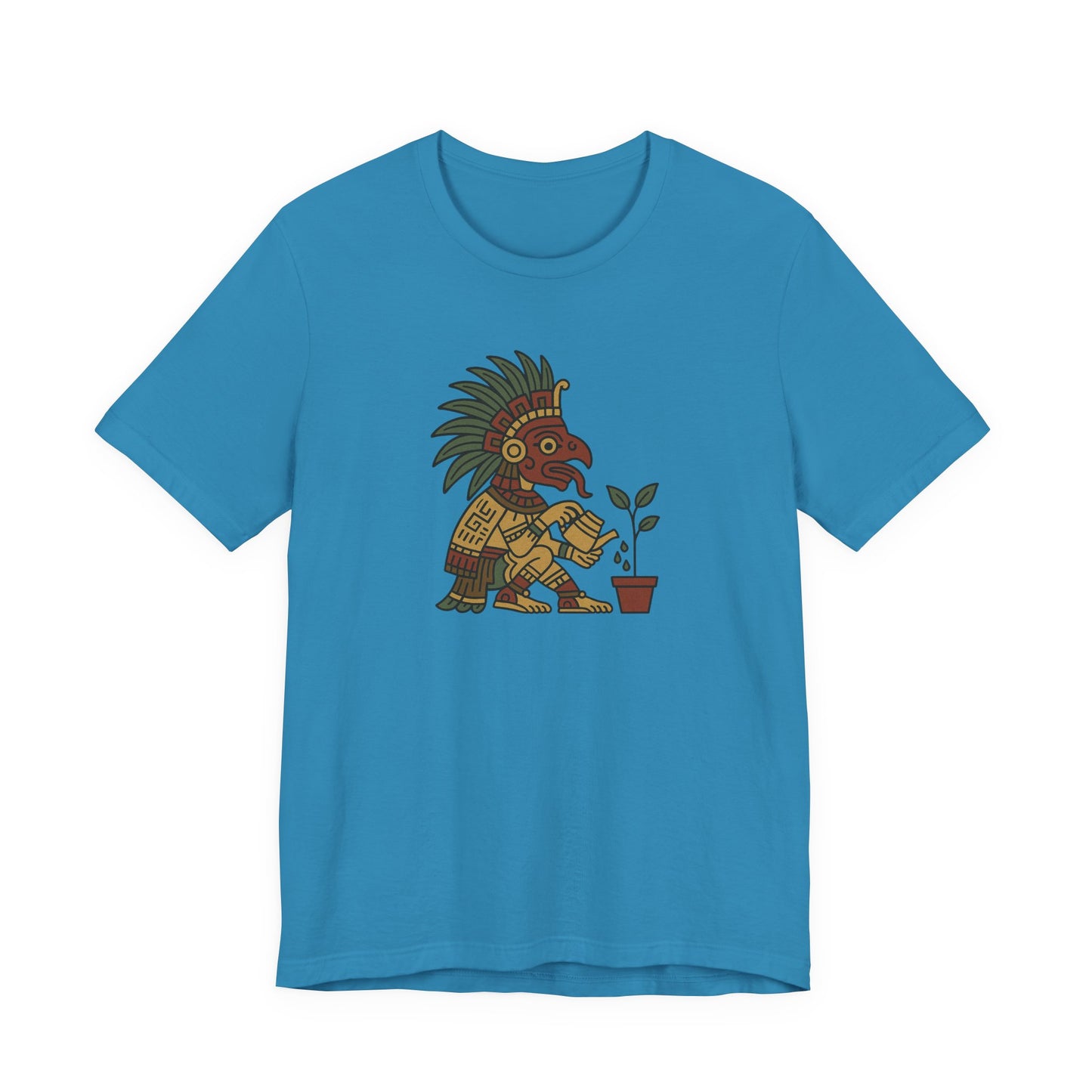 Aztec Warrior Gardener Tee – Unisex T-Shirt [NURTURE YOUR ROOTS]