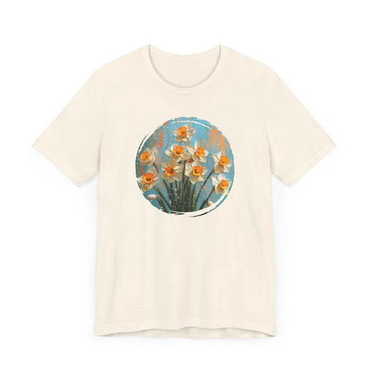 Vintage Daffodil Bloom - T-Shirt [TIMELESS FLORAL BEAUTY!]