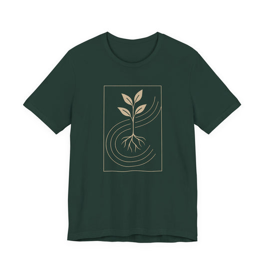Rooted Harmony Botanical Art Shirt – Unisex T-Shirt [WEAR YOUR ROOTS]
