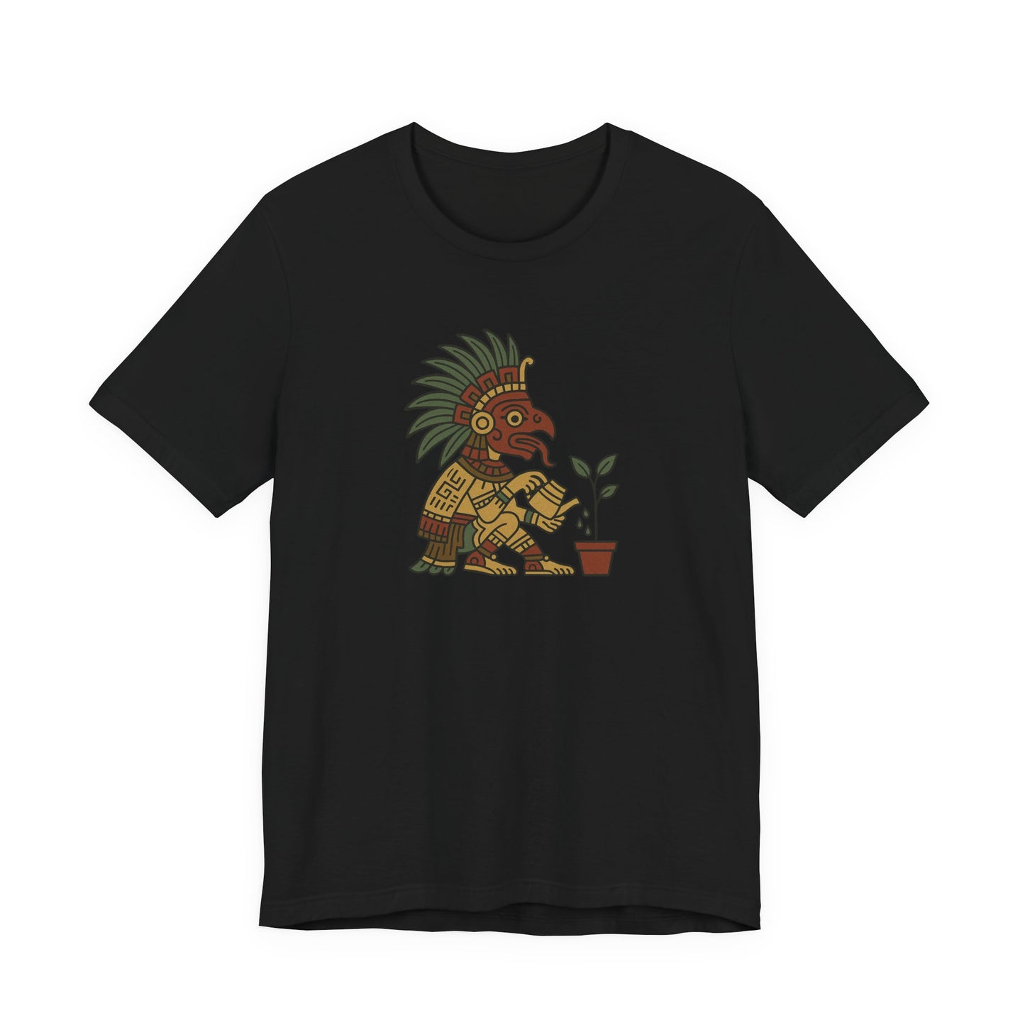 Aztec Warrior Gardener Tee – Unisex T-Shirt [NURTURE YOUR ROOTS]