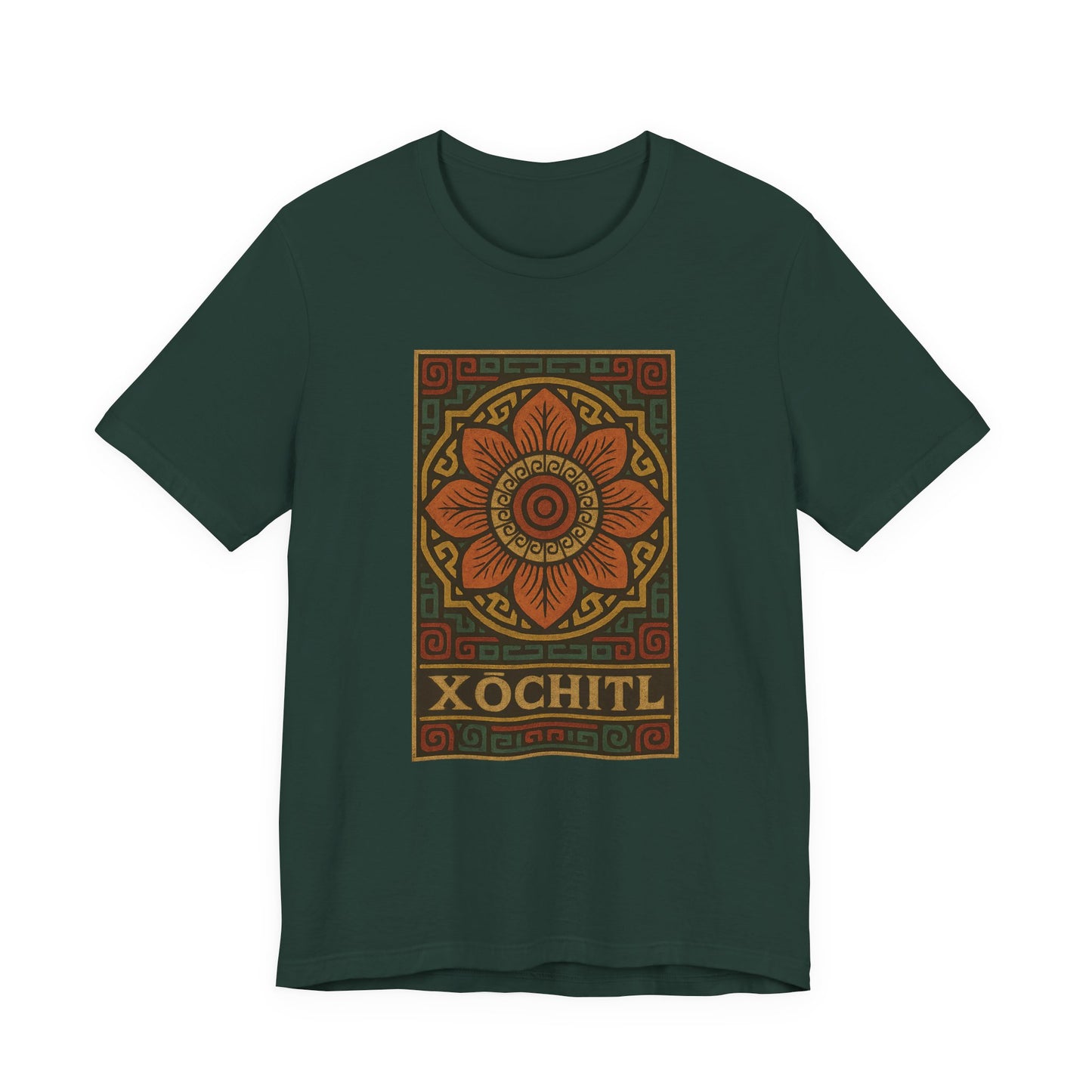 Xochitl – Unisex T-Shirt [Bold Aztec-Inspired Design]