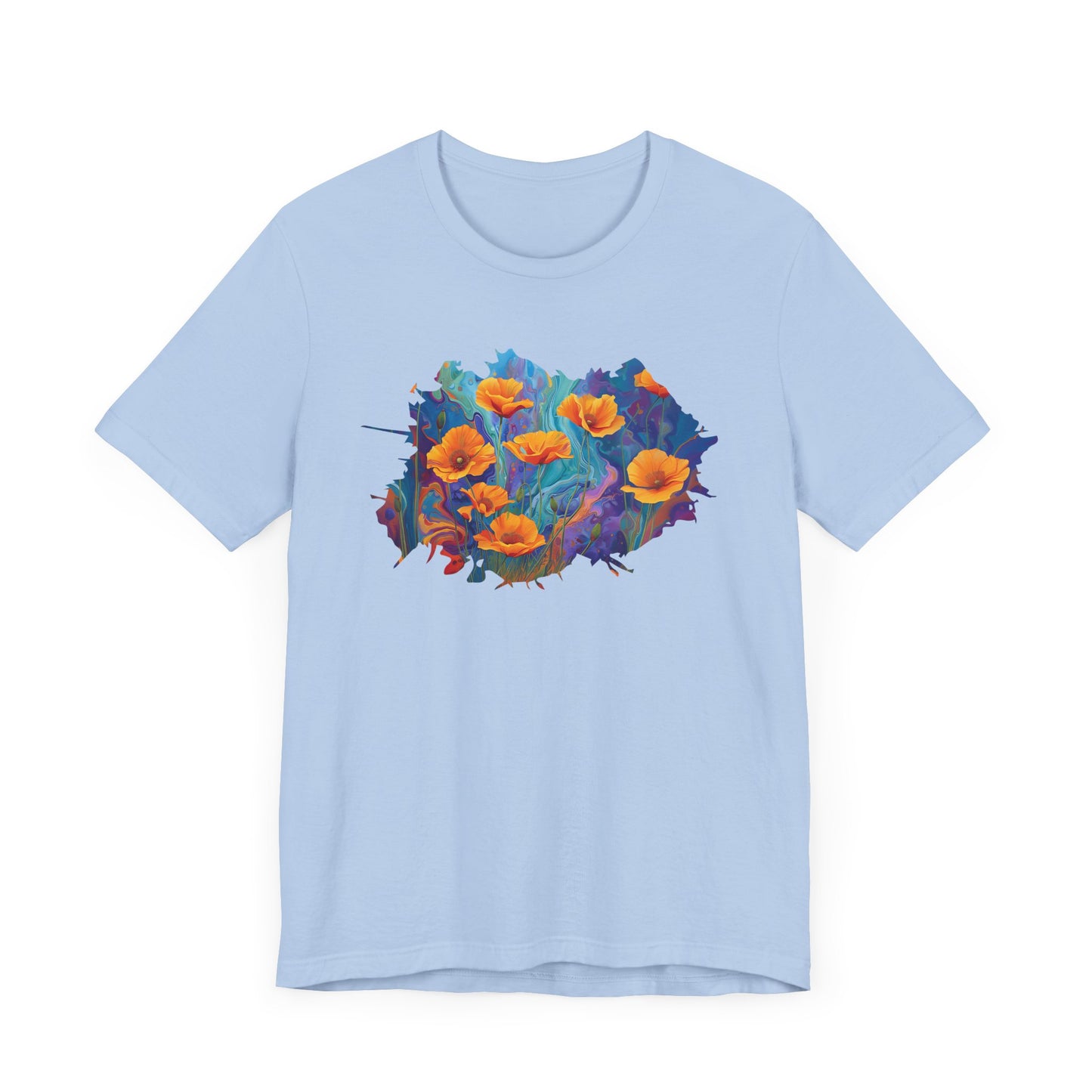 Golden Bloom California Poppies - T-Shirt [NATURE’S VIBRANT MASTERPIECE]