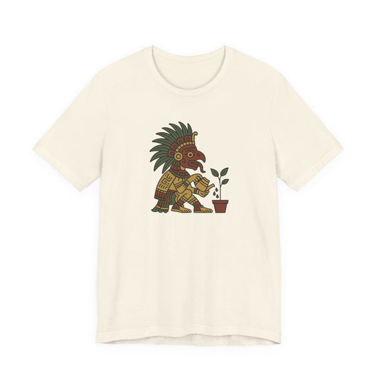 Aztec Warrior Gardener Tee – Unisex T-Shirt [NURTURE YOUR ROOTS]
