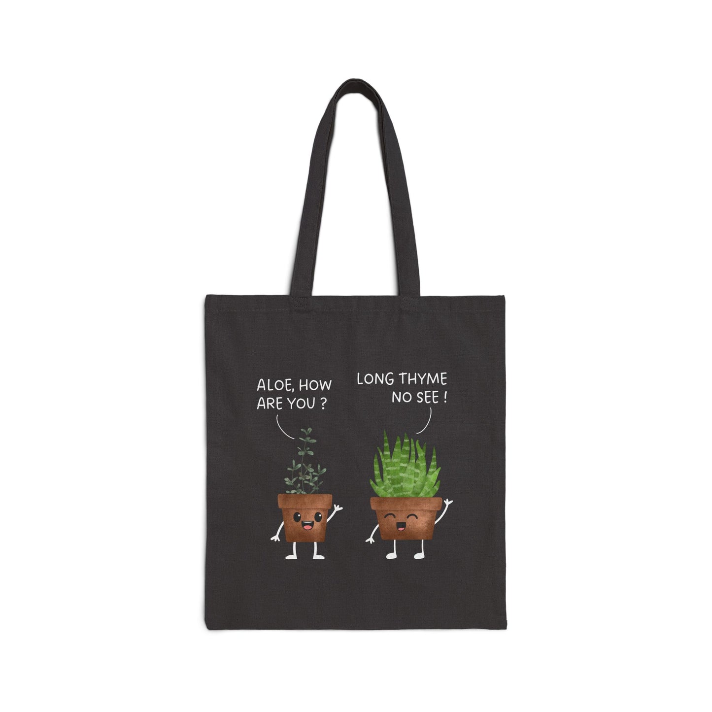 Aloe and Thyme - Cotton Tote Bag [THE ULTIMATE FEEL-GOOD PLANT LOVER DESIGN]