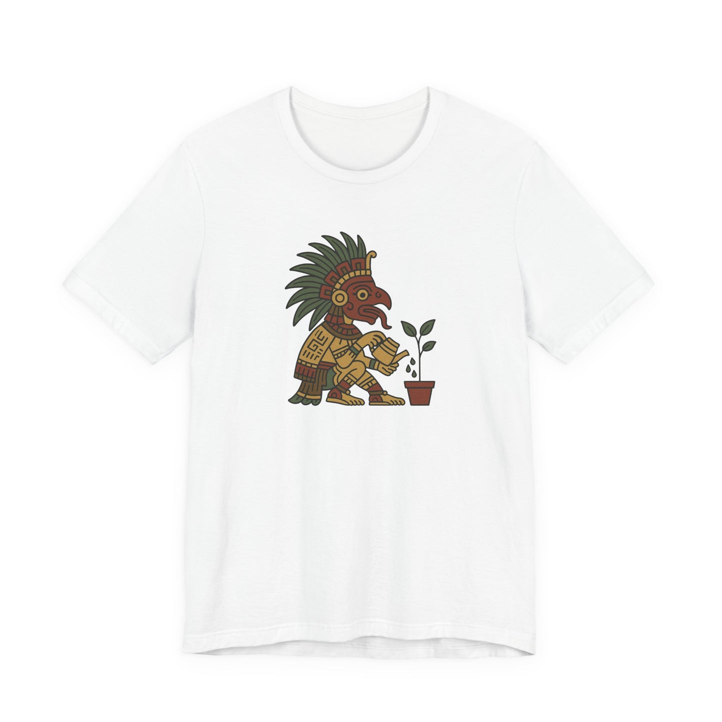 Aztec Warrior Gardener Tee – Unisex T-Shirt [NURTURE YOUR ROOTS]