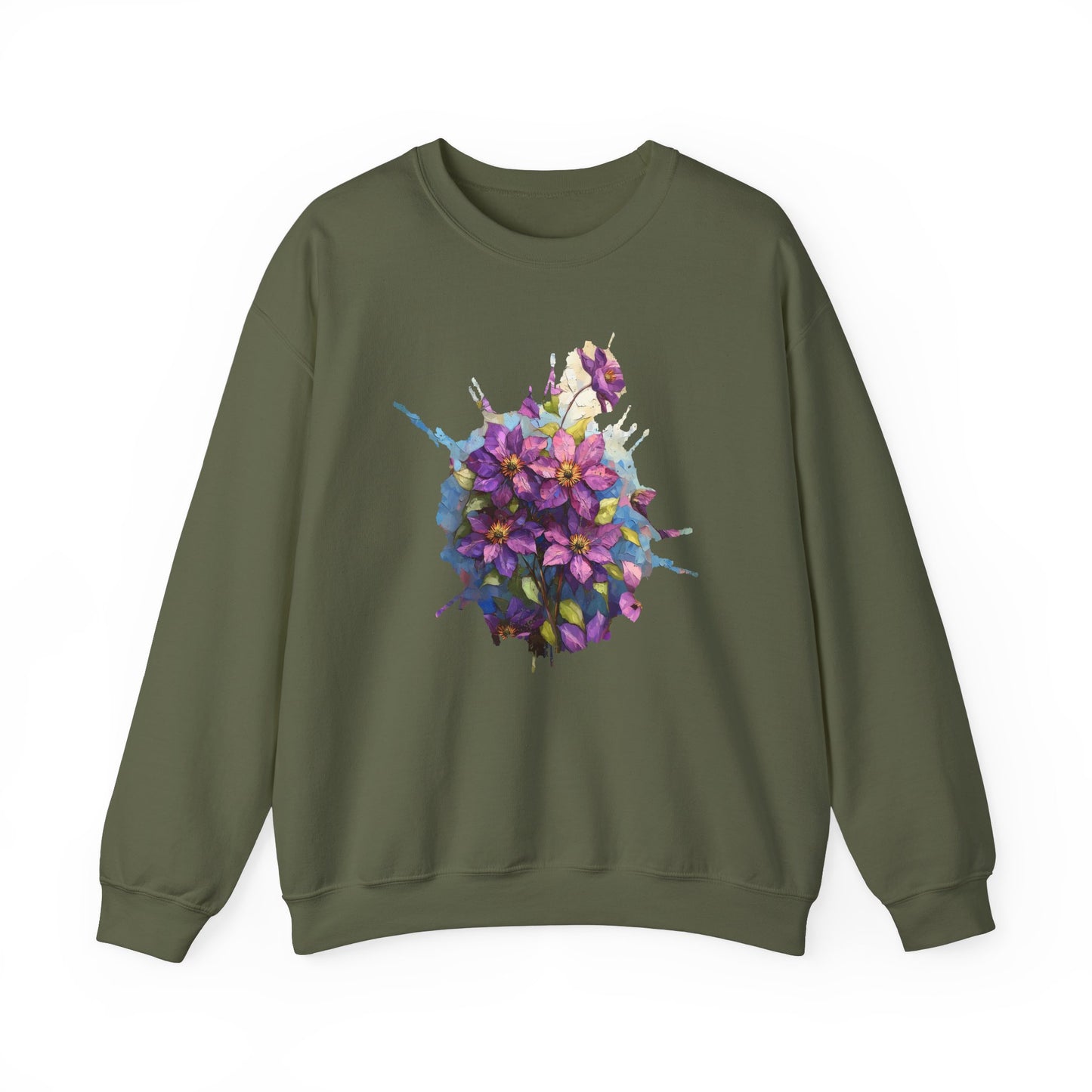 Enchanted Vines Clematis - Sweatshirt [NATURE MEETS ART]