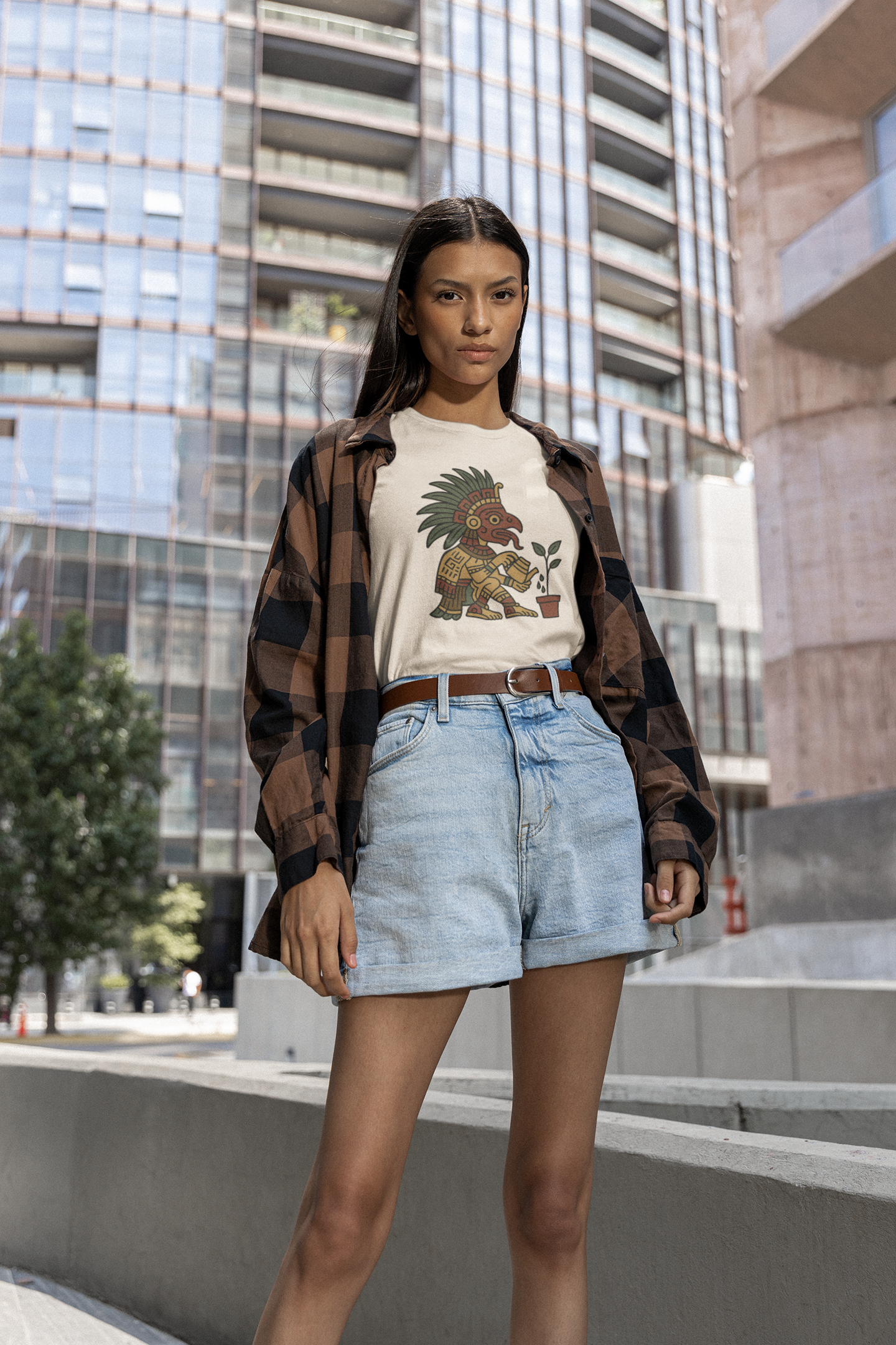 Aztec Warrior Gardener Tee – Unisex T-Shirt [NURTURE YOUR ROOTS]