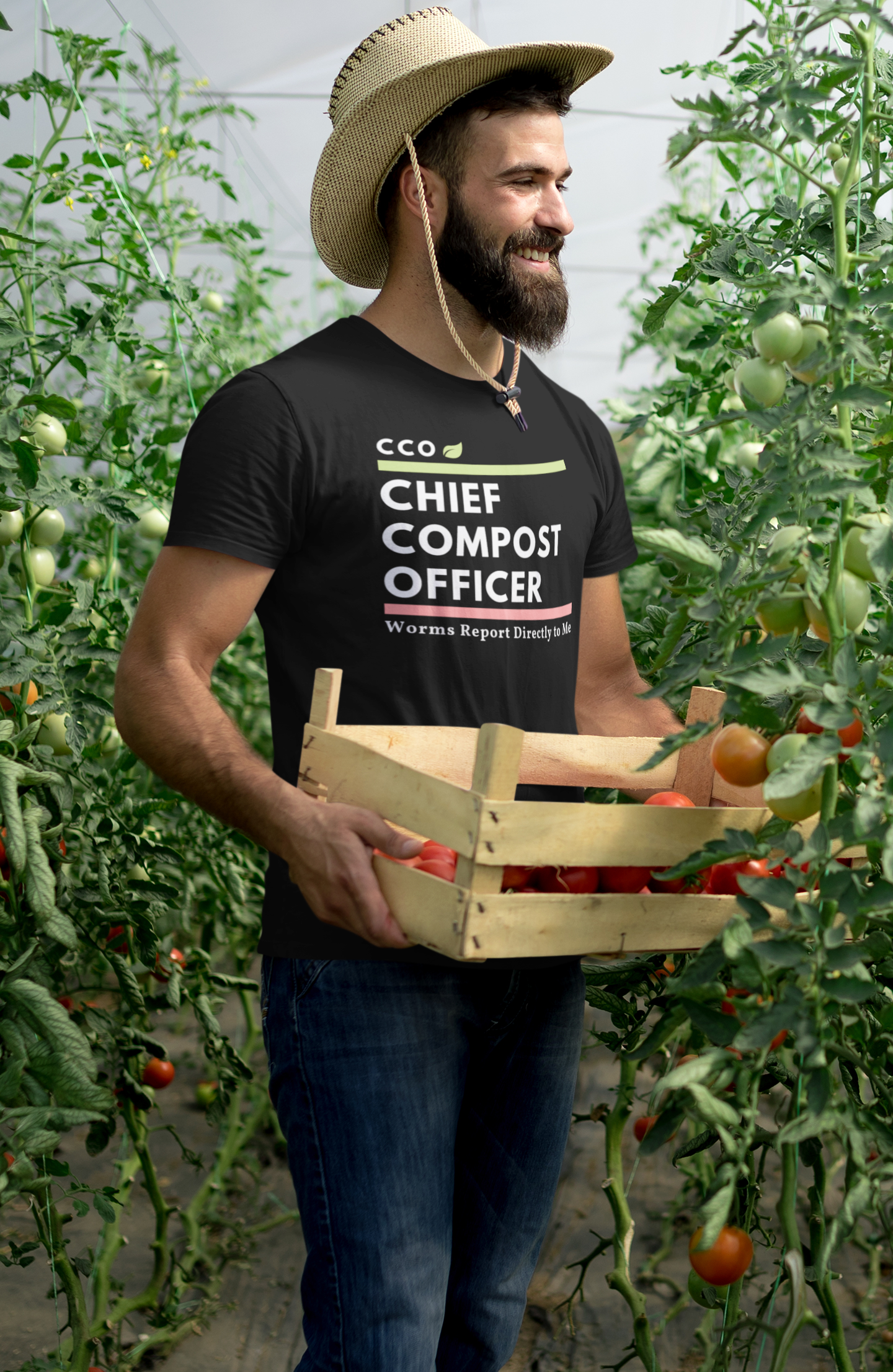 CCO Chief Compost Officer - Unisex T-Shirt [THE ULTIMATE BADGE OF GARDEN AUTHORITY!]