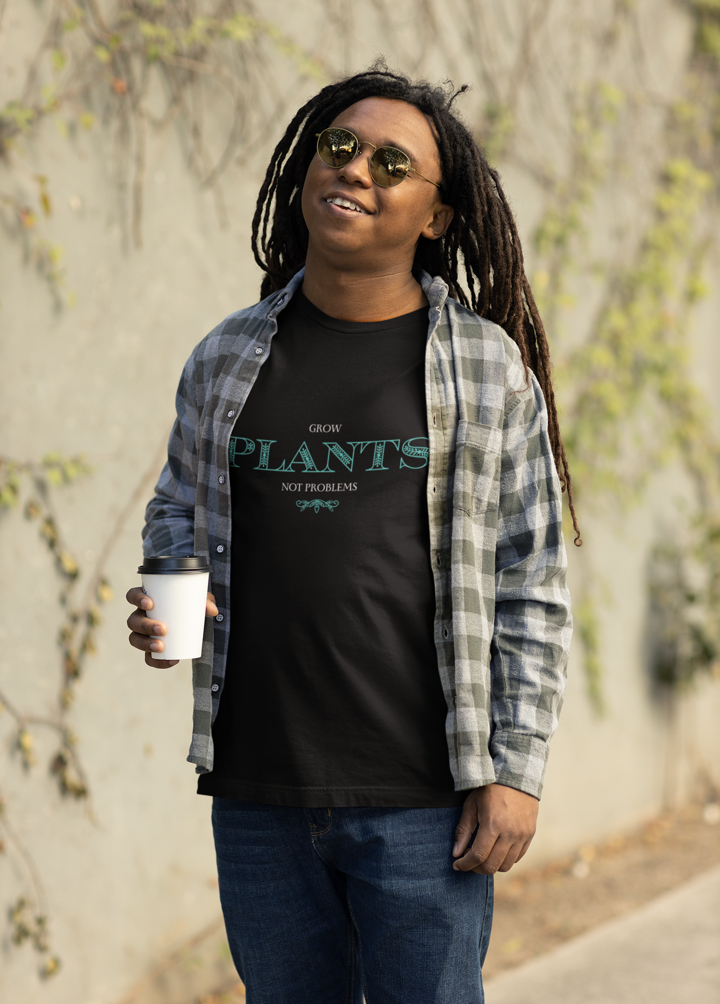 row Plants, Not Problems - Unisex T-Shirt [CULTIVATE PEACE & GREENERY]