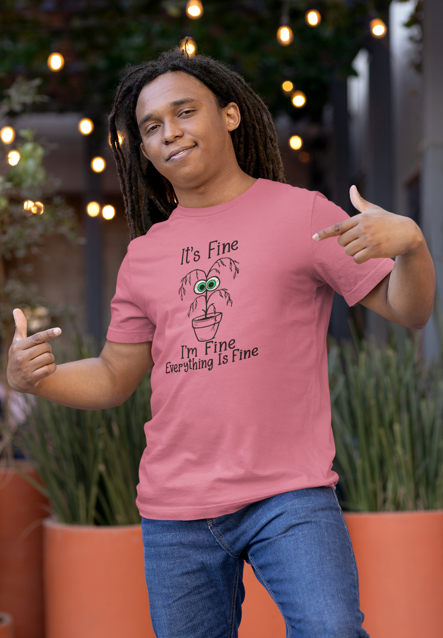 It’s Fine I’m Fine – Unisex T-Shirt [Funny Plant Parent Humor]