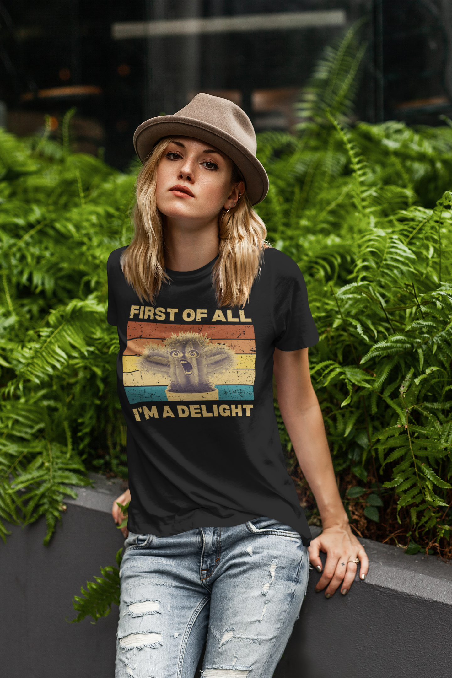 First of All, I'm a Delight – Funny Cactus T-Shirt [A HILARIOUS STATEMENT PIECE]