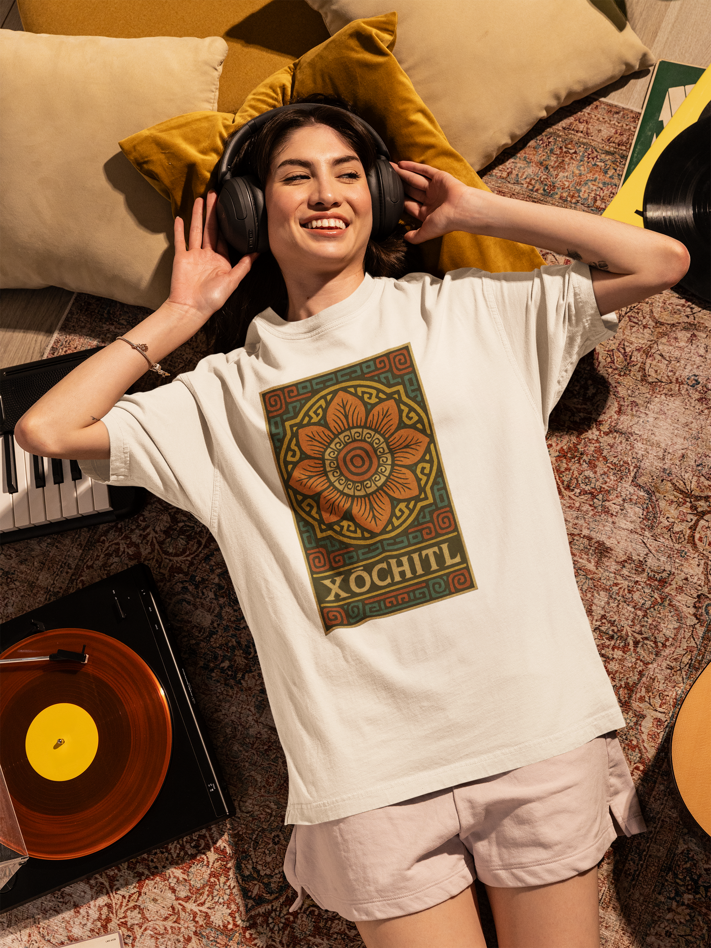 Xochitl – Unisex T-Shirt [Bold Aztec-Inspired Design]