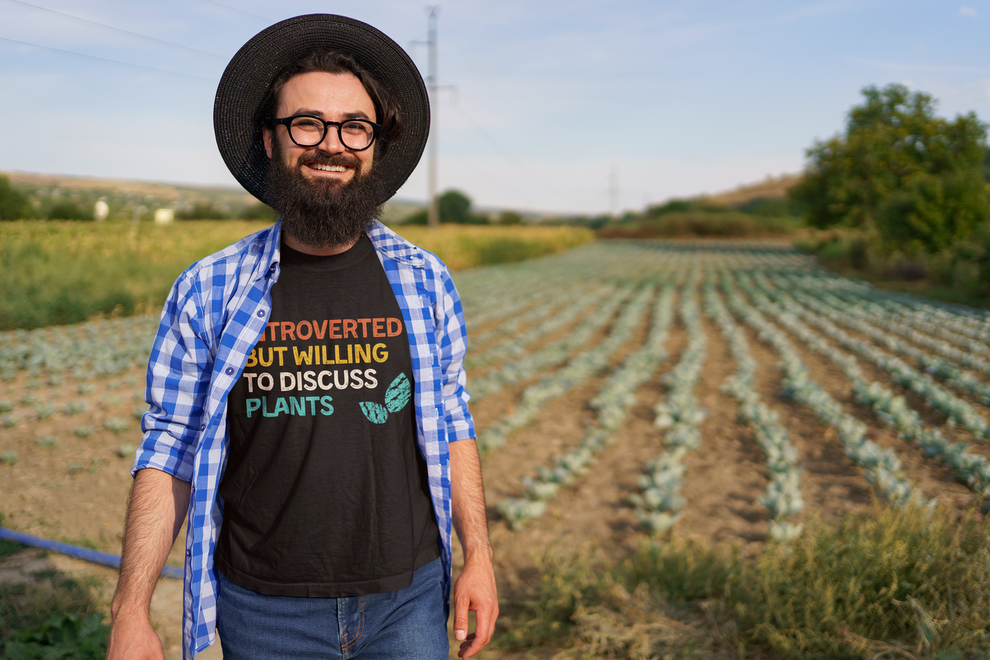 Introverted But Willing to Discuss Plants - Unisex T-Shirt [FOR SHY PLANT LOVERS]