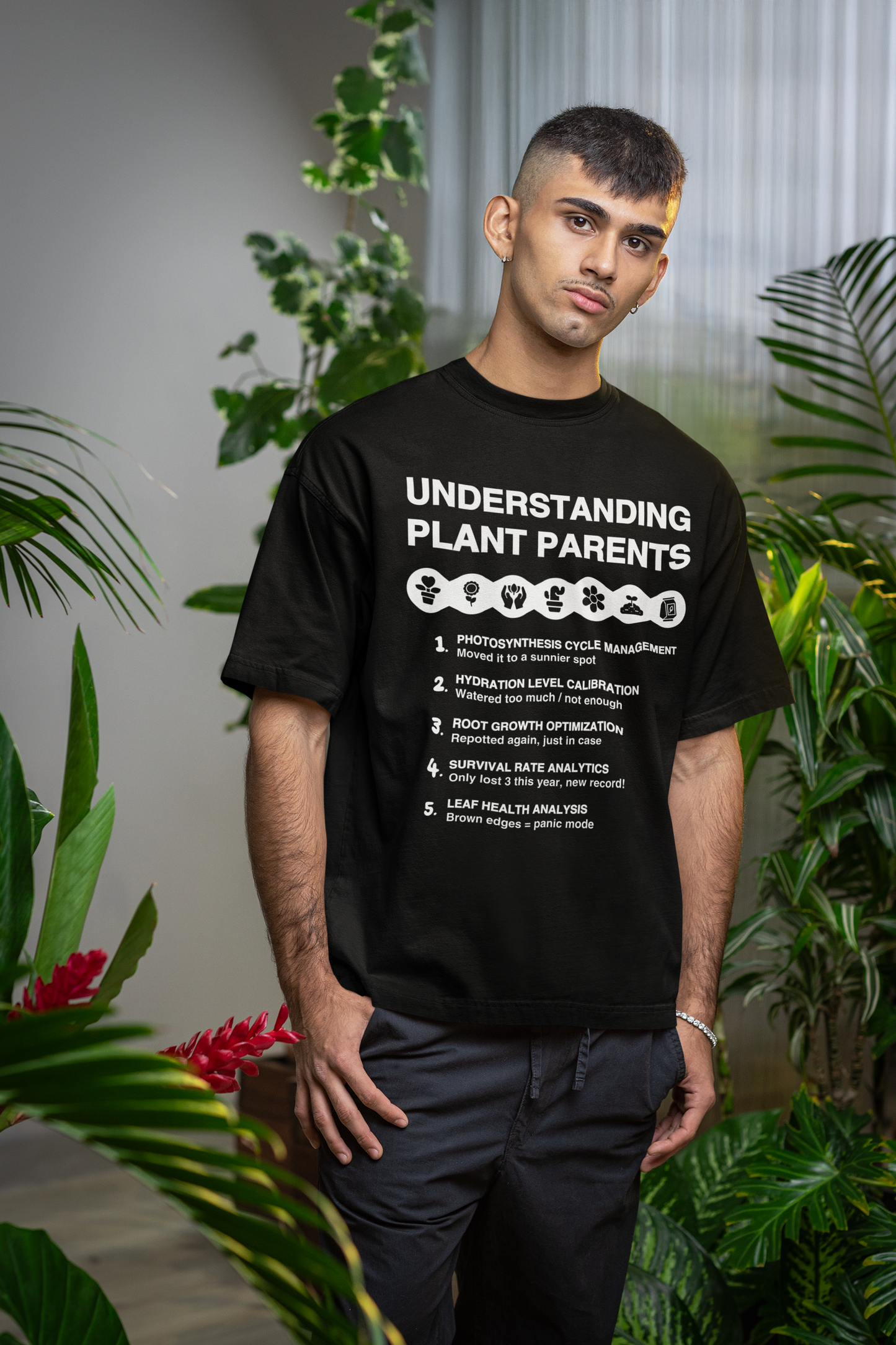 Understanding Plant Parents - Unisex T-Shirt [SCIENCE MEETS HOUSEPLANT CHAOS]