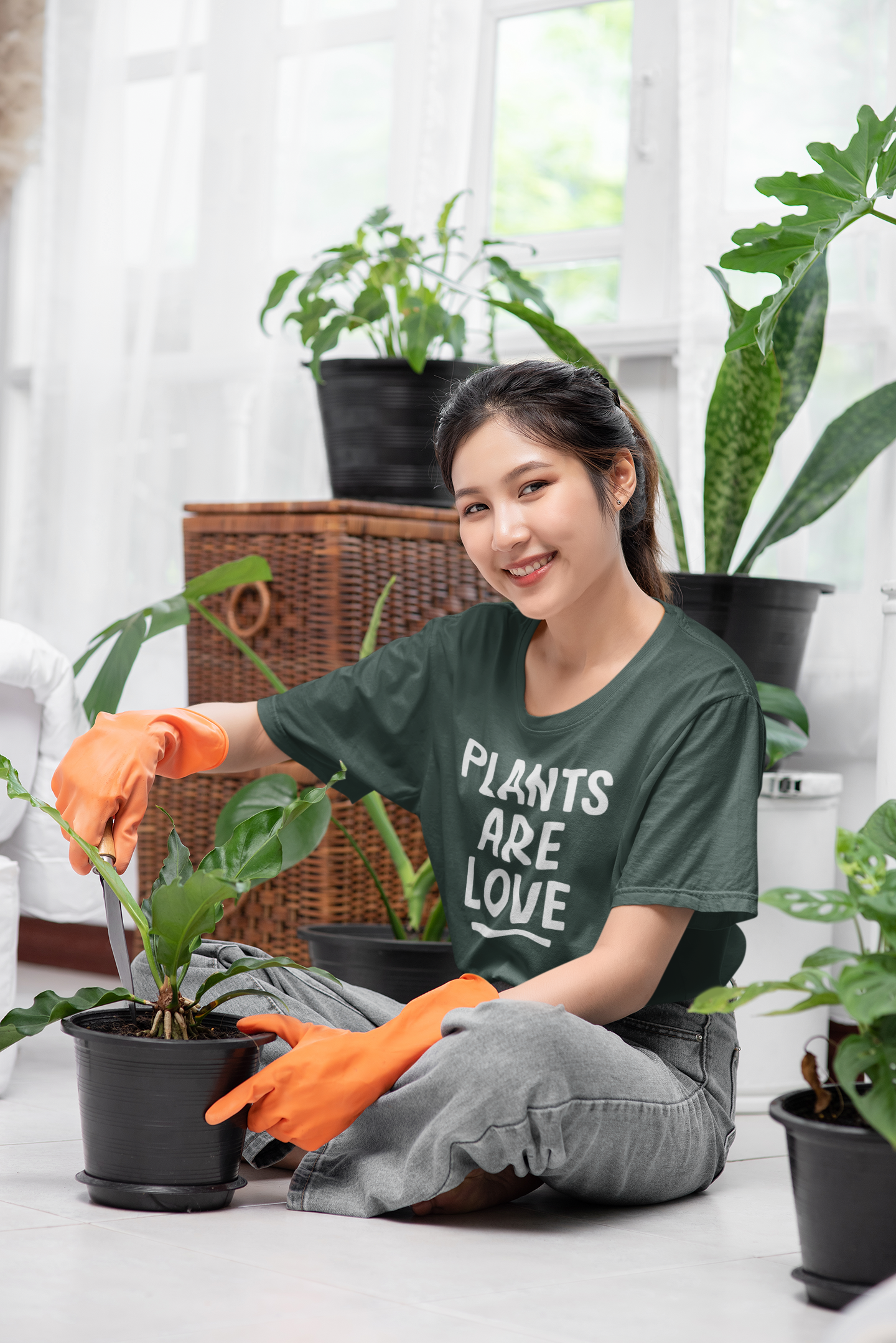 Plants Are Love – Unisex T-Shirt [Minimalist Botanical Statement]