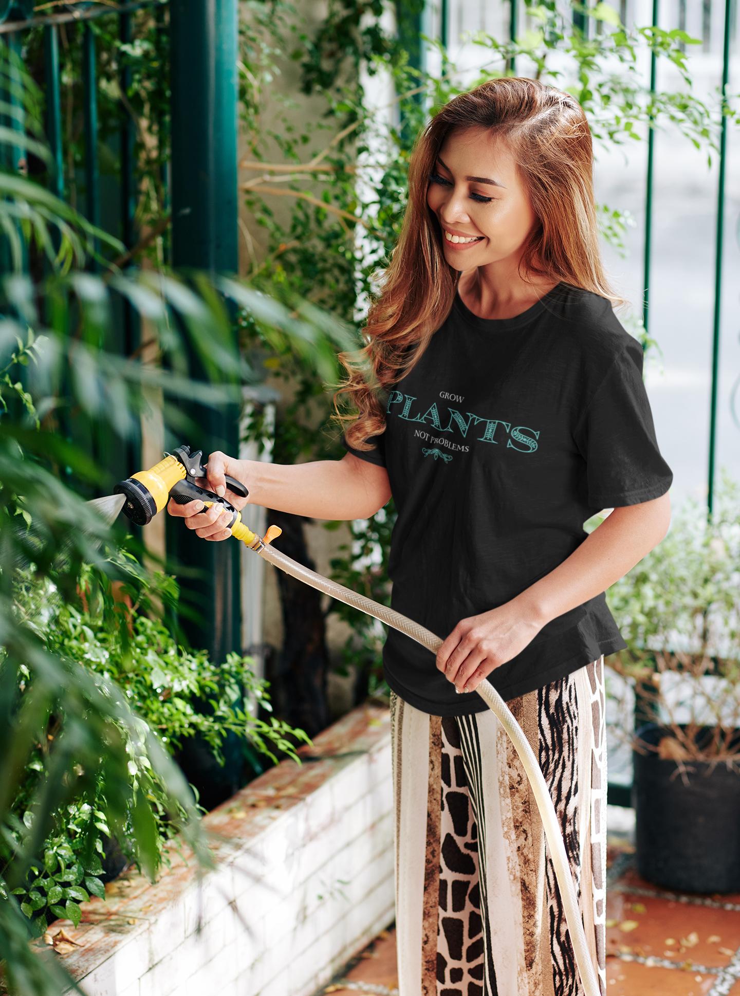 row Plants, Not Problems - Unisex T-Shirt [CULTIVATE PEACE & GREENERY]